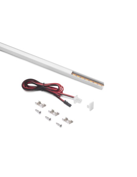 PERFIL LED SUPERFICIE C/LED 24V. PYXIS B/NATURAL 4000K PLATA MATE 23W 2,90MT 5227162 EMUCA