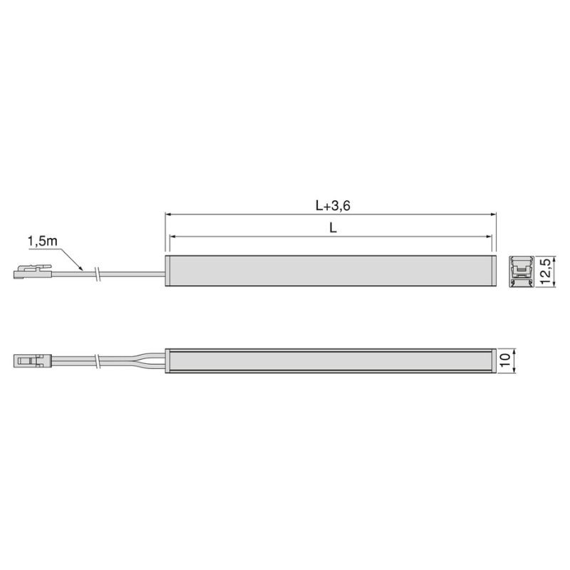 PERFIL LED SUPERFICIE C/LED 24V....