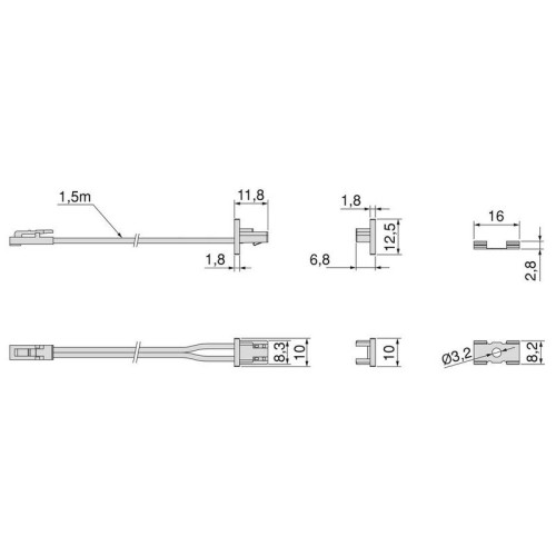 CABLE LED SUPERFICIE PYXIS 24V. NEGRO 5227417 EMUCA 2