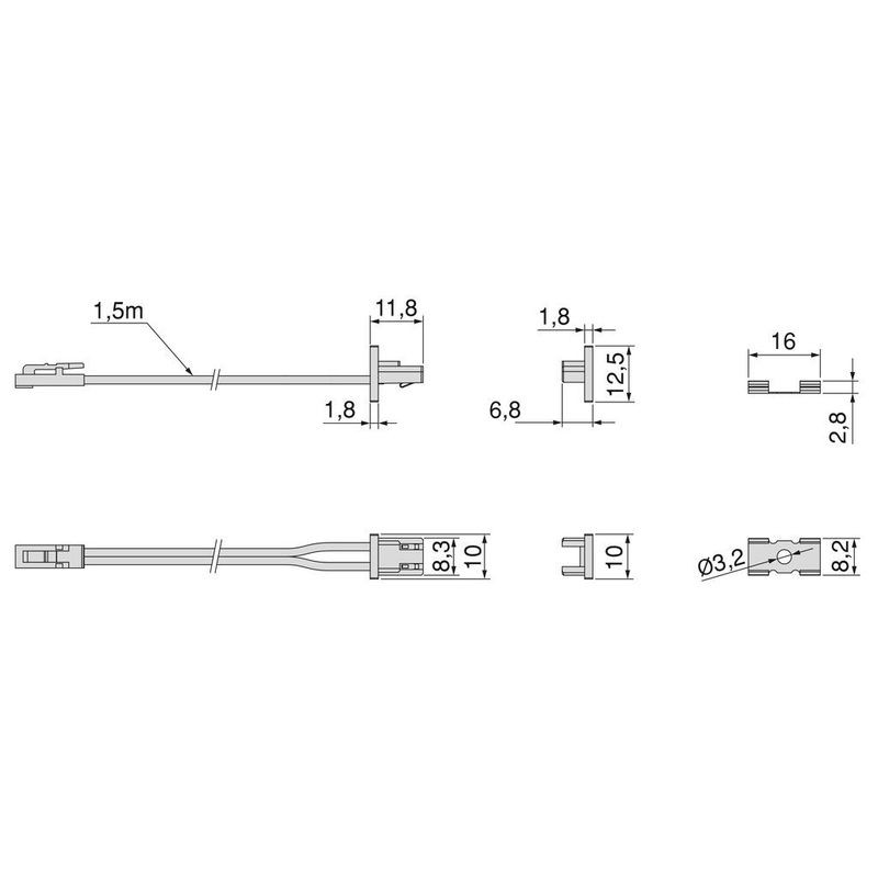 CABLE LED SUPERFICIE PYXIS 24V. NEGRO...