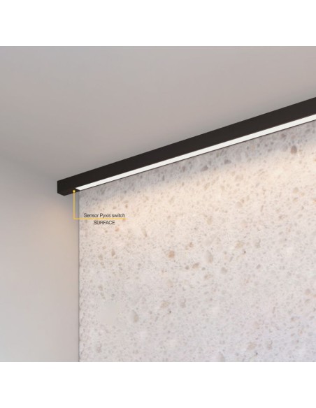 SENSOR/INTERRUPTOR DIMMER C/CABLE P/SUPERFICIE PYXIS 24V. NEGRO 5227517 EMUCA