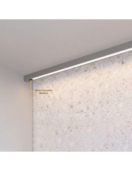 SENSOR/INTERRUPTOR DIMMER C/CABLE P/SUPERFICIE PYXIS 24V. PLATA 5227521 EMUCA