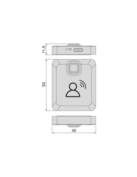 INTERRUPTOR/EMISOR PYXIS C/SENSOR LED MOVIMIENTO BATERIA 12V/24V 5157417 EMUCA