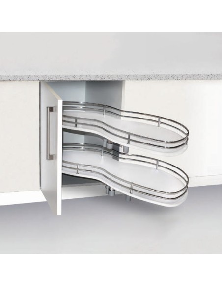 MECANISMO RINCON (RIÑON) SALE A IZQ. PTA.45CM 20000 CROMO/BLANCO HD