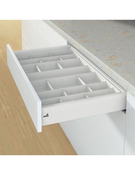 9135020 CUBERTERO REGULABLE 500/800 BLANCO ORGATRAY 570 ARCITECH HETTICH