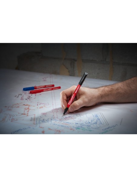 BLISTER 4 ROTULADORES FINOS 1MM COLORES 48223165 MILWAUKEE