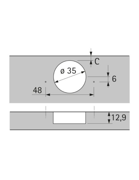 9071241 BISAGRA RECTA SENSYS C/FRENO TS48/48 HETTICH