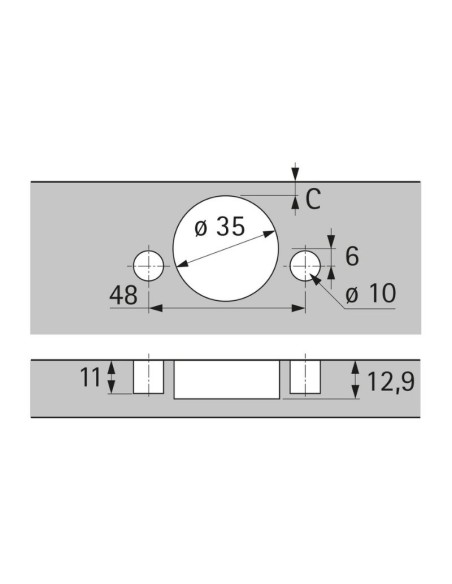 9088048 BISAGRA ANGULAR SOLAPADA SENSYS C/FRENO W45 TS48/48 C/TETON MD HETTICH