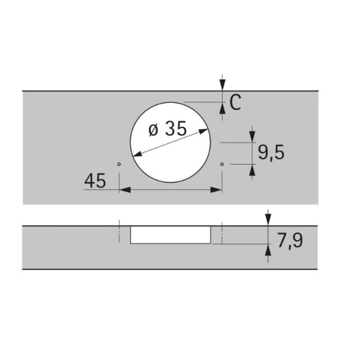 9088181 BISAGRA ANGULAR ARREMETIDA SENSYS PUSH W90... 2
