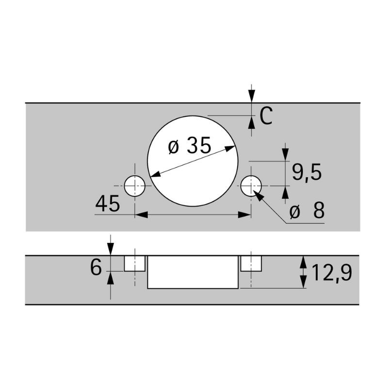 9087582 BISAGRA ANGULAR SOLAPADA...