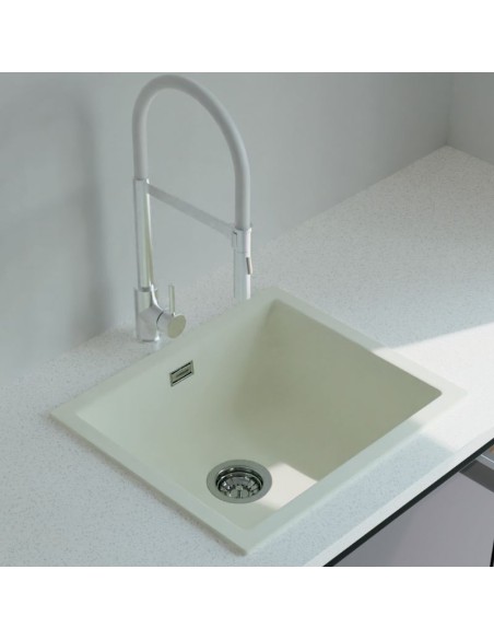 FREGADERO NORGRANITE 1S 45-40 1B WH BLANCO 4084 NODOR