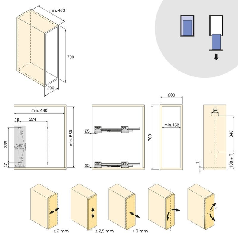 BOTELLERO HARMONY GRAFITO ALT.70...