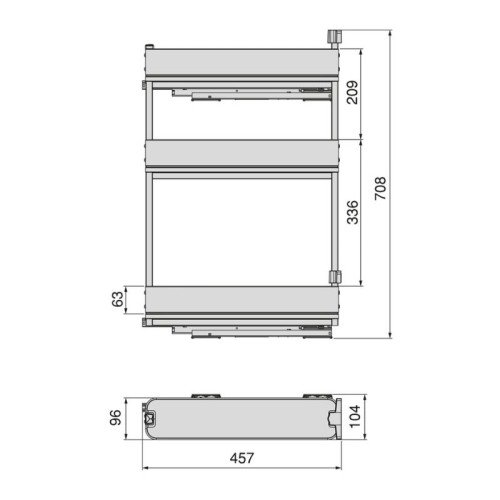 BOTELLERO HARMONY GRAFITO ALT.80 MOD.15 8382035 EMUCA 2