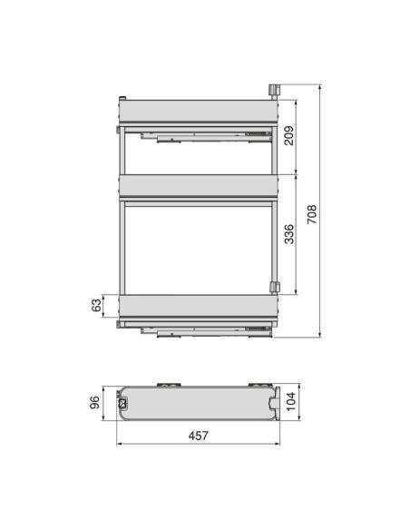 BOTELLERO HARMONY GRAFITO ALT.80 MOD.15 8382035 EMUCA