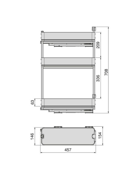 BOTELLERO HARMONY GRAFITO ALT.80 MOD.20 8382235 EMUCA