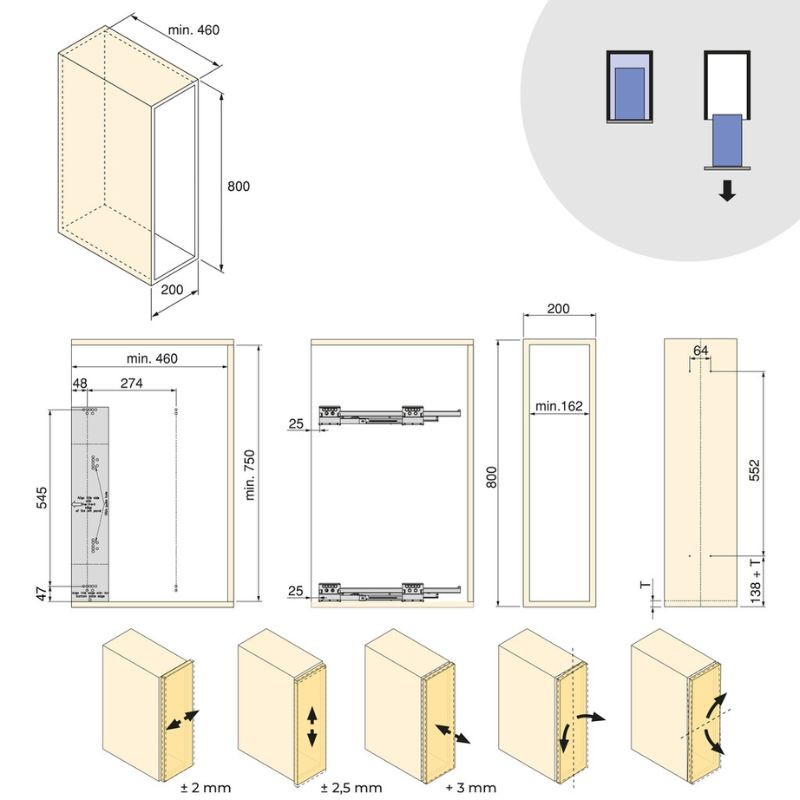 BOTELLERO HARMONY GRAFITO ALT.80...