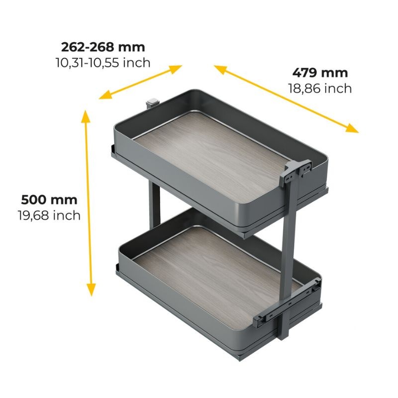 BOTELLERO HARMONY GRAFITO ALT.70...