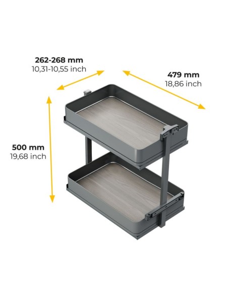 BOTELLERO HARMONY GRAFITO ALT.70 MOD.30 8382335 EMUCA