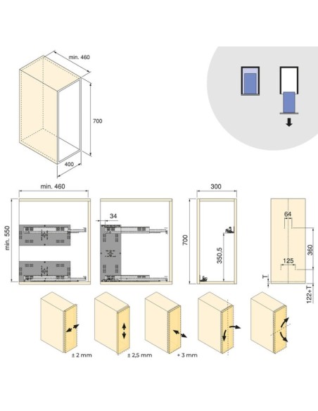 BOTELLERO HARMONY GRAFITO ALT.70 MOD.30 8382335 EMUCA