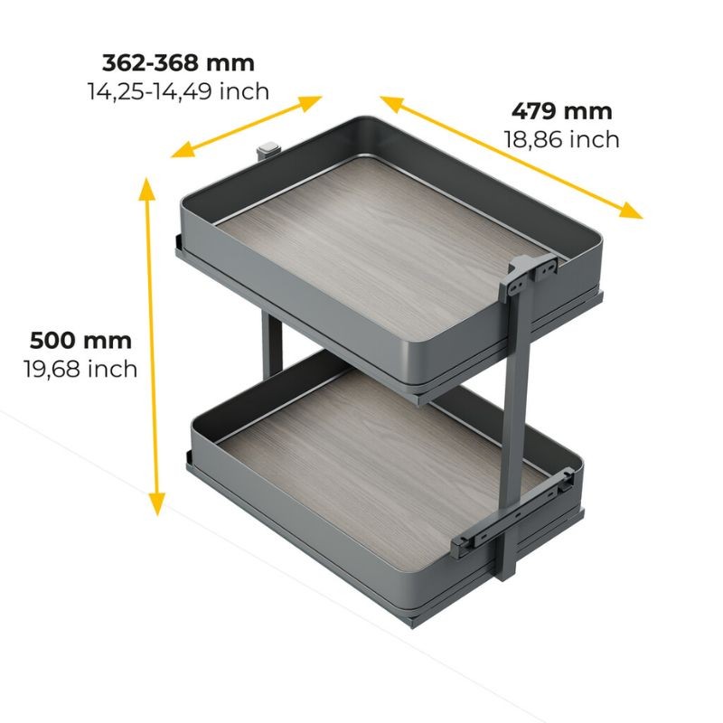 BOTELLERO HARMONY GRAFITO ALT.70...