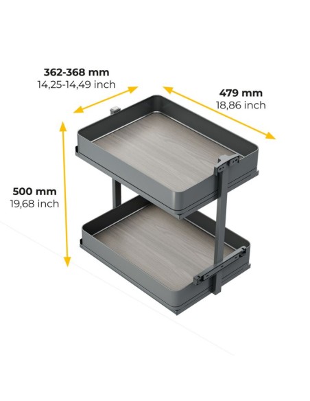 BOTELLERO HARMONY GRAFITO ALT.70 MOD.40 8382535 EMUCA