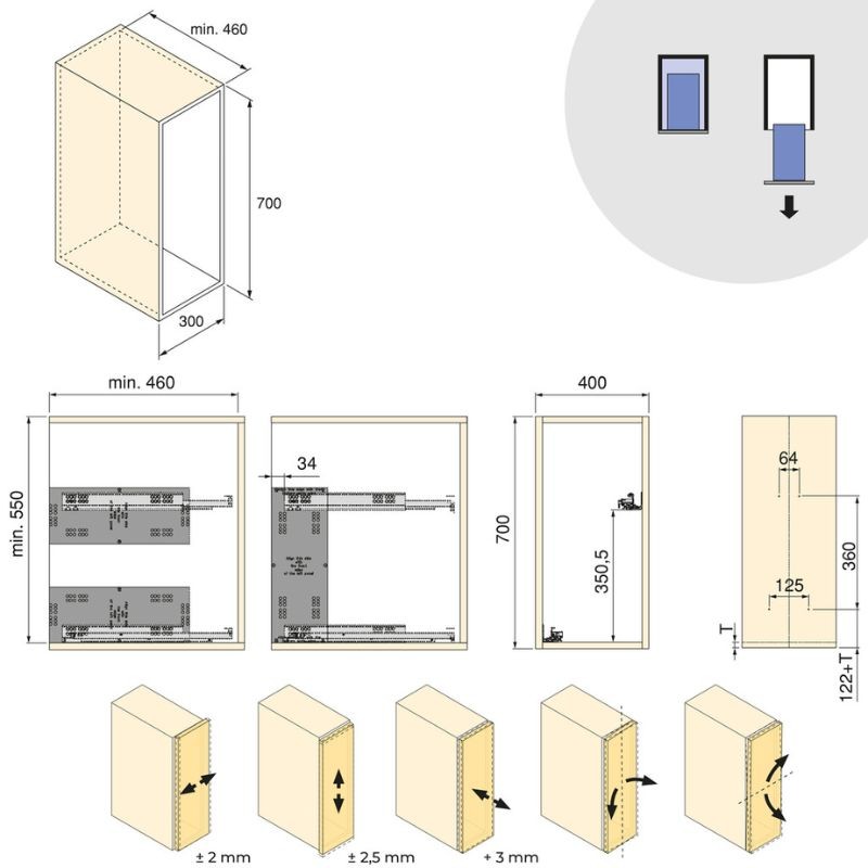 BOTELLERO HARMONY GRAFITO ALT.70...