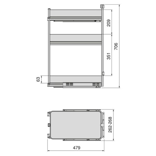 BOTELLERO HARMONY GRAFITO ALT.80 MOD.30 8382435 EMUCA 2