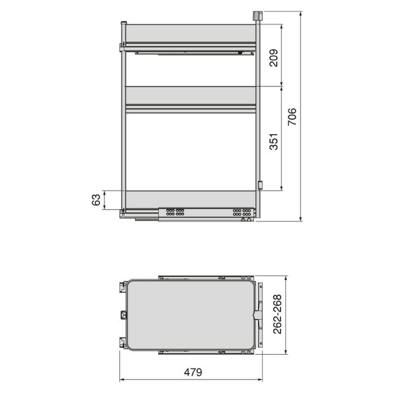 BOTELLERO HARMONY GRAFITO ALT.80...