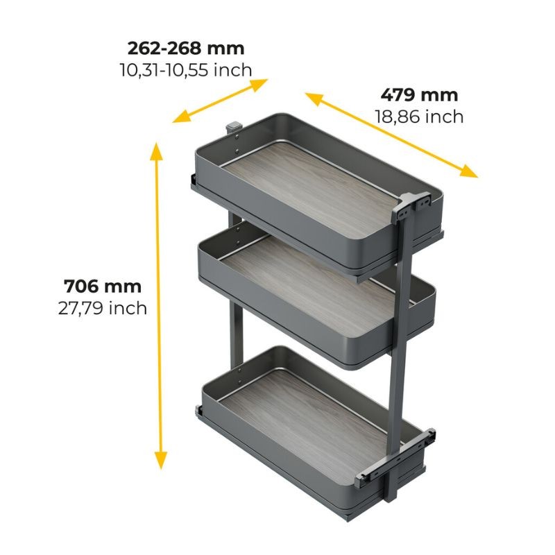 BOTELLERO HARMONY GRAFITO ALT.80...