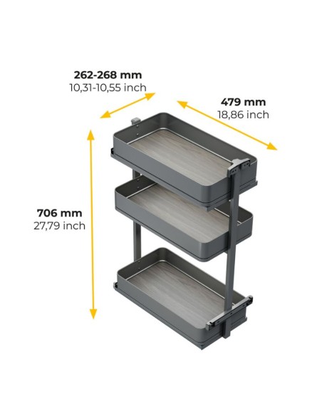BOTELLERO HARMONY GRAFITO ALT.80 MOD.30 8382435 EMUCA