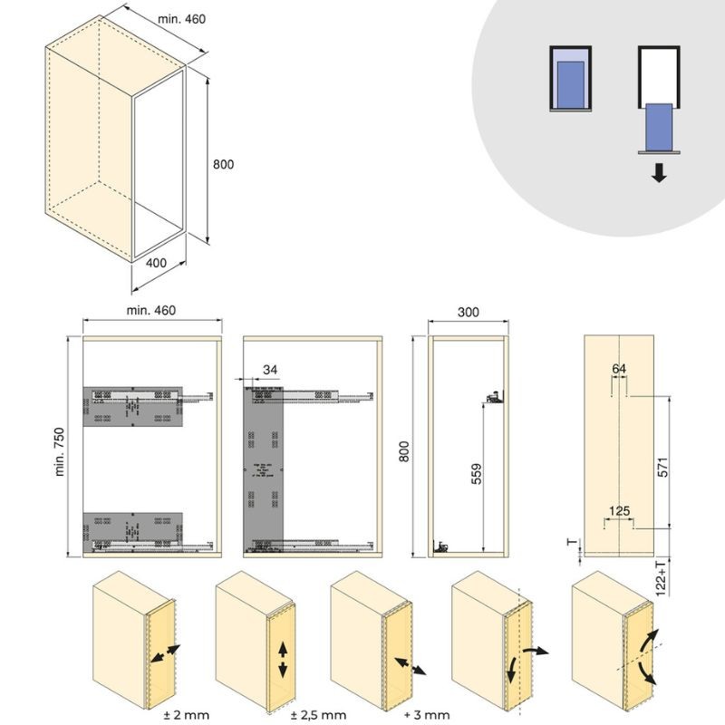BOTELLERO HARMONY GRAFITO ALT.80...