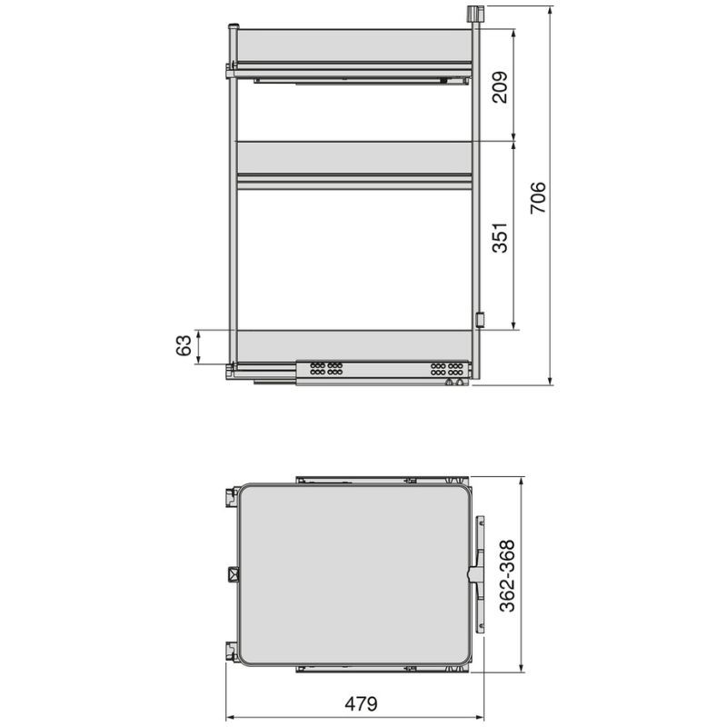BOTELLERO HARMONY GRAFITO ALT.80...