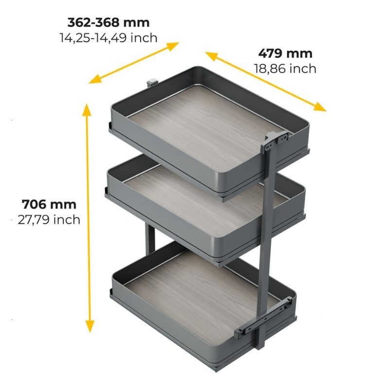 BOTELLERO HARMONY GRAFITO ALT.80...