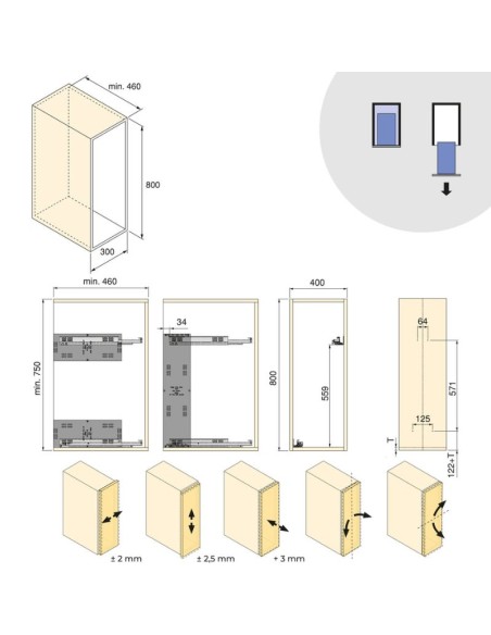 BOTELLERO HARMONY GRAFITO ALT.80 MOD.40 8382635 EMUCA