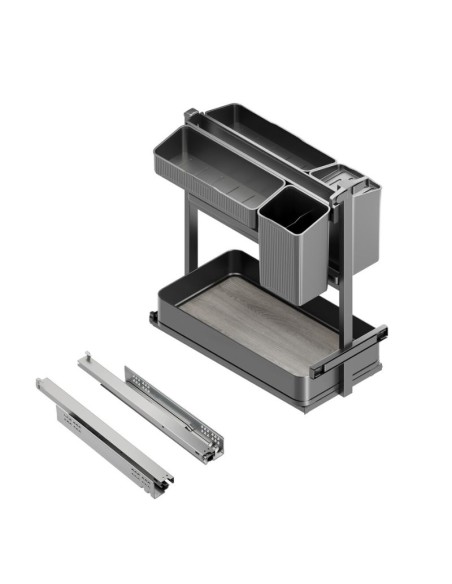 BOTELLERO C/CESTAS Y ACCESORIOS GRAFITO ALT.70 MOD.30 8382735 EMUCA