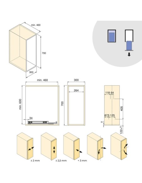 BOTELLERO C/CESTAS Y ACCESORIOS GRAFITO ALT.70 MOD.30 8382735 EMUCA
