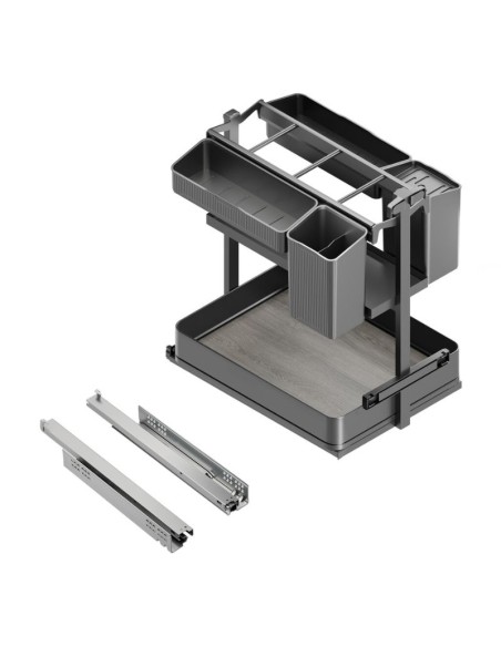 BOTELLERO C/CESTAS Y ACCESORIOS GRAFITO ALT.70 MOD.40 8382835 EMUCA