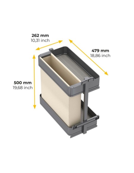 BOTELLERO/PANERO GRAFITO ALT.70 MOD.30 8382935 EMUCA