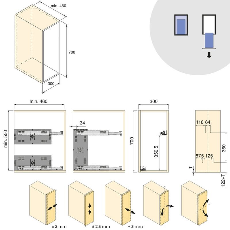 BOTELLERO/PANERO GRAFITO ALT.70...