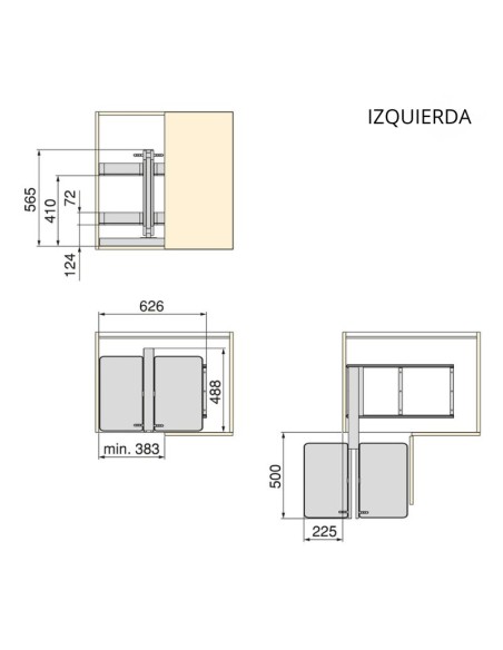 RINCON MAGIC CORNER HARMONY EXTRAIBLE TOTAL GRAFITO 8383435 EMUCA