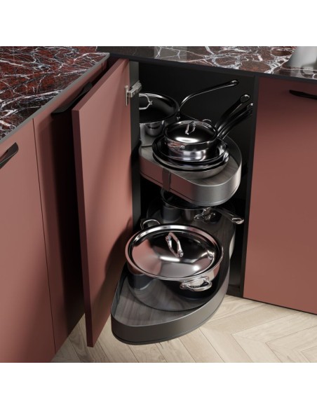 MECANISMO RINCON HARMONY (RIÑON) SALE A DCHA. PTA.45CM 8383135 GRAFITO EMUCA