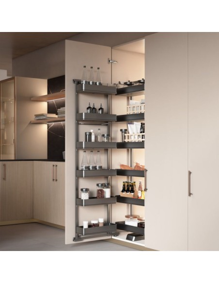 COLUMNA EXTRAIBLE HARMONY PUERTA BISAGRA 10 CESTOS ALT.1480MM MOD.45 8383935 EMUCA