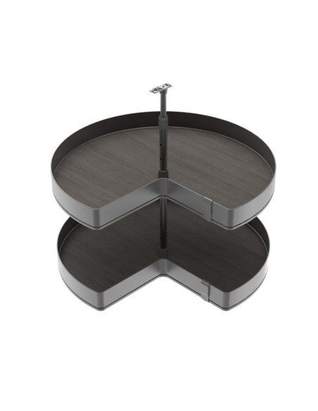 J.BANDEJAS GIRATORIAS 270º HARMONY GRAFITO MOD.80 8383335 EMUCA